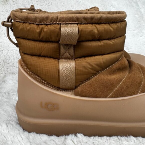 UGG Classic Mini Pull-On 3M Weather Slip On Boots Chestnut Brown Mens Size 9 US main image 5